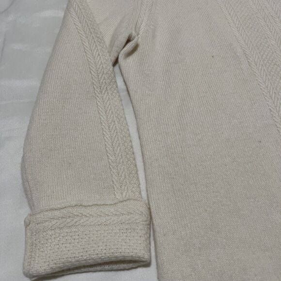 NWT Charter Club MOP Button Detail White WOOL ANGORA Blend Sweater Turtleneck XL - Picture 9 of 15